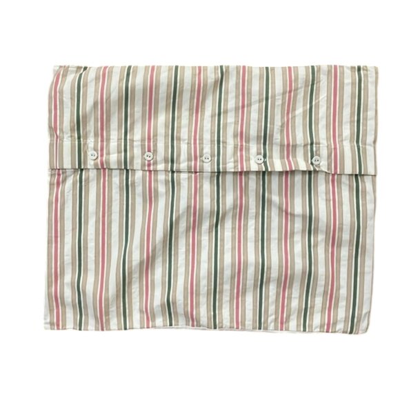 IKEA EMMIE STRA Floral Embroidered Pillow Cover 20x24 Striped Back Cotton - Picture 3 of 9